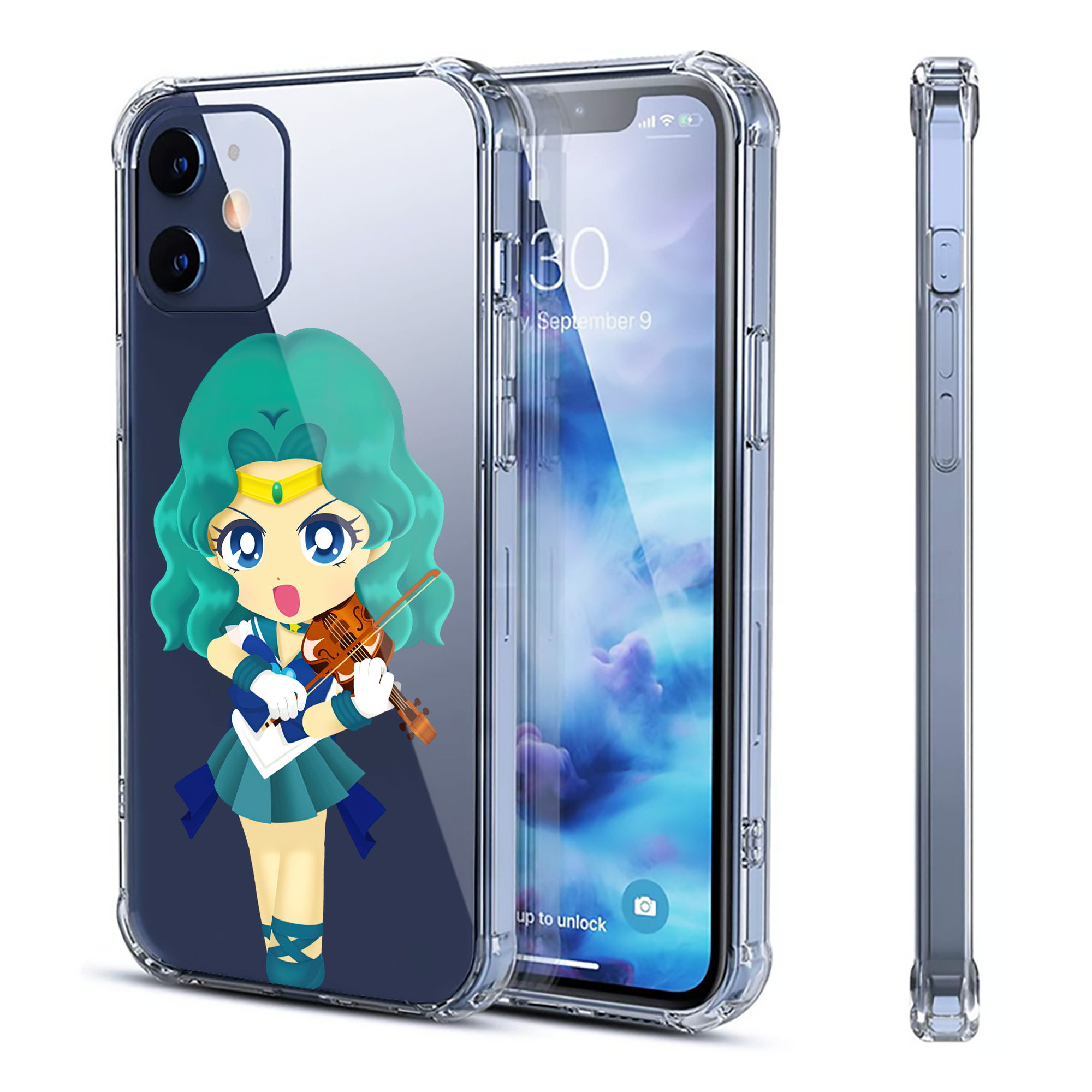 （画像用） 美少女戦士セーラームーン 海王 みちる（かいおう みちる） Sailor Moon Kaiou Michiru 【iPhone 12シリーズ対応】透明スマホケース（クリアソフトケース）